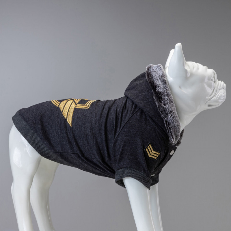 Lindo Dogs Army General Sweatshirt Köpek Kıyafeti Antrasit Beden 5