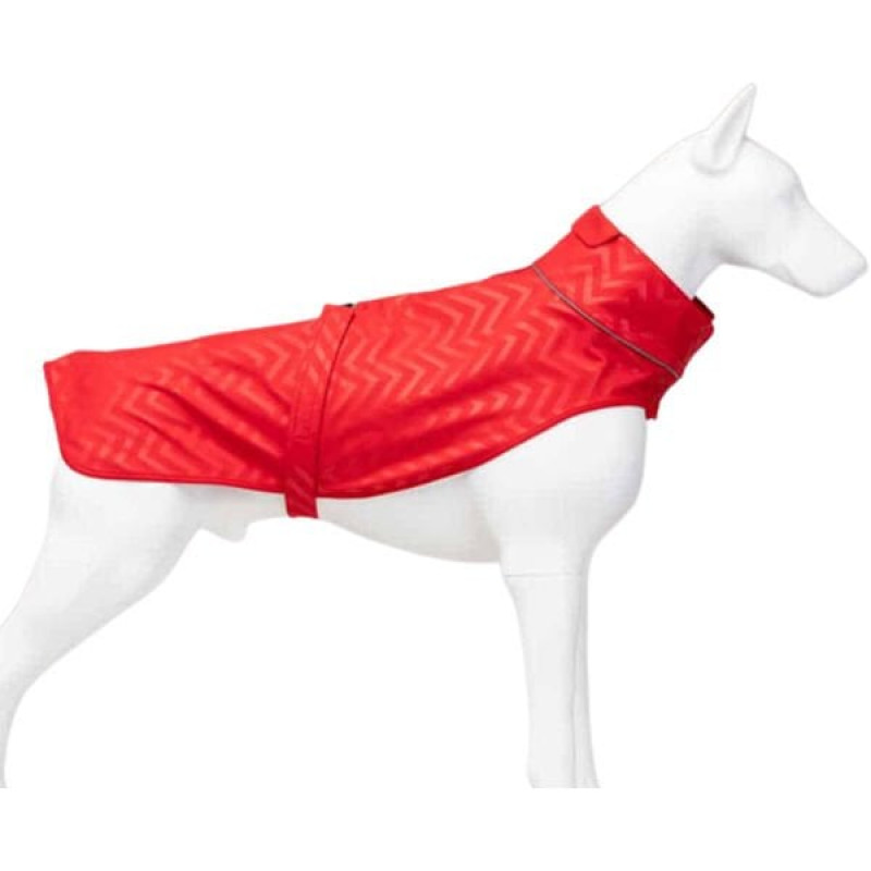 Lindo Dogs Beden 3 Softshell Red Stripe Yağmurluk Kırmızı | Köpek Kıyafeti