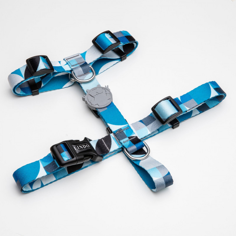 Lindo Dogs Breeze H Tipi Köpek Göğüs Tasması Mavi Medium