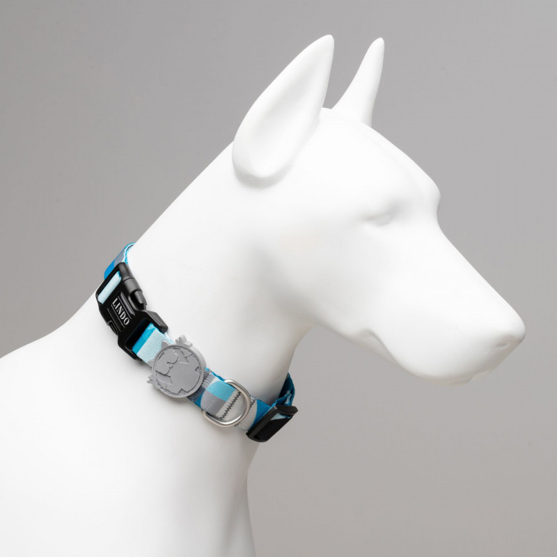 Lindo Dogs Breeze Köpek Boyun Tasması Beyaz/Mavi Large