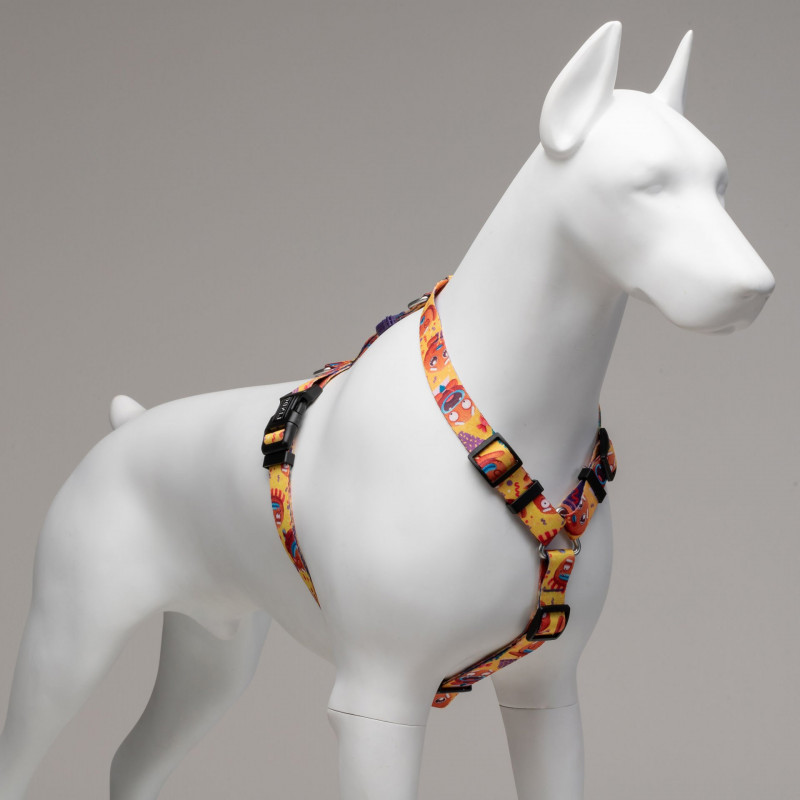 Lindo Dogs Gingerman H Tipi Köpek Göğüs Tasması Turuncu Small