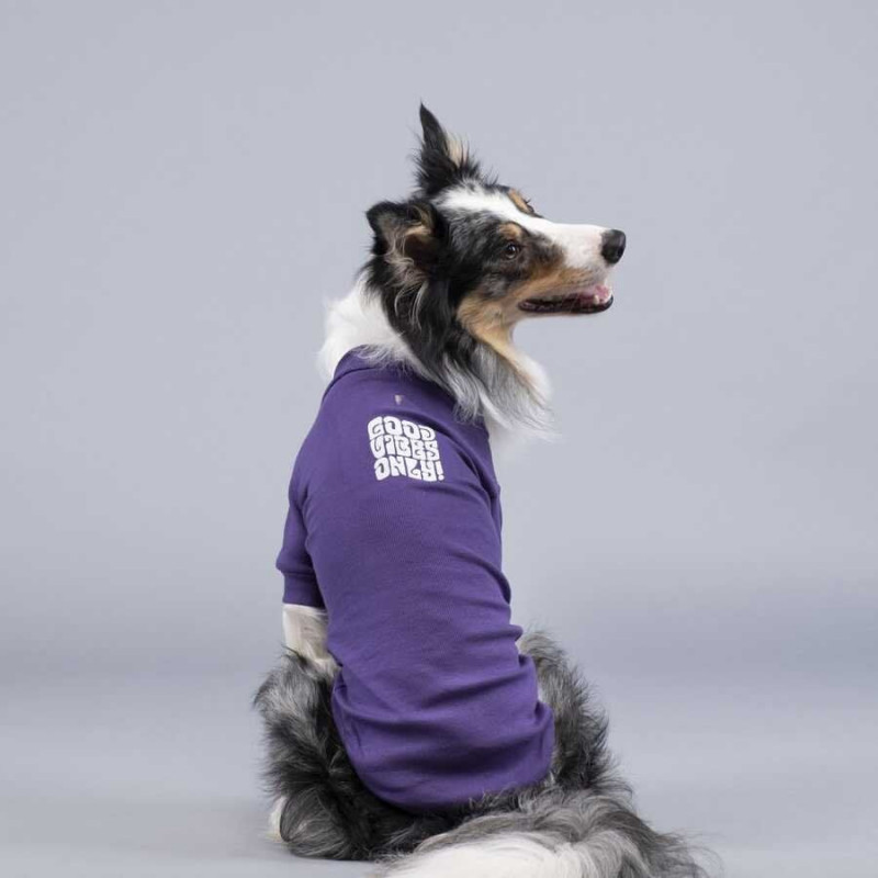 Lindo Dogs Good Vibes Only Flex Köpek Kıyafeti Tshirt Mavi Beden 6