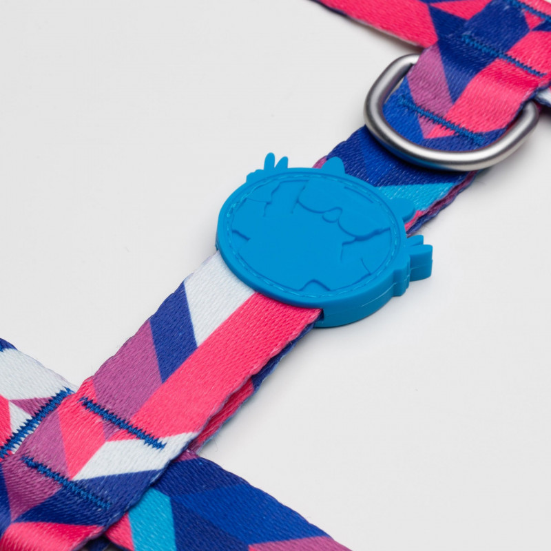 Lindo Dogs Pink Dream H Tipi Köpek Göğüs Tasması Mavi/Pembe Small