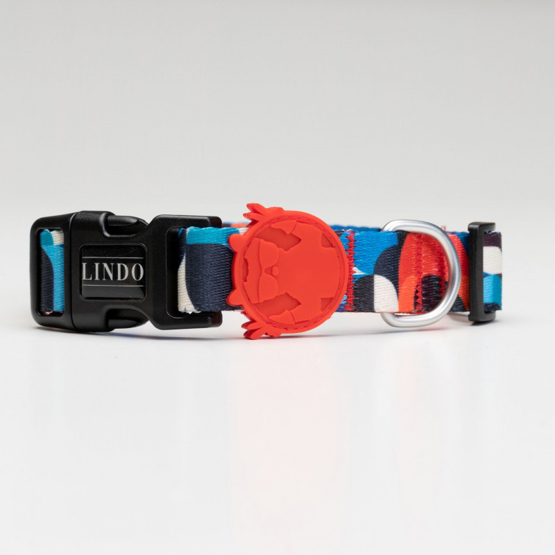 Lindo Dogs Red Line Köpek Boyun Tasması Kırmızı/Mavi Medium