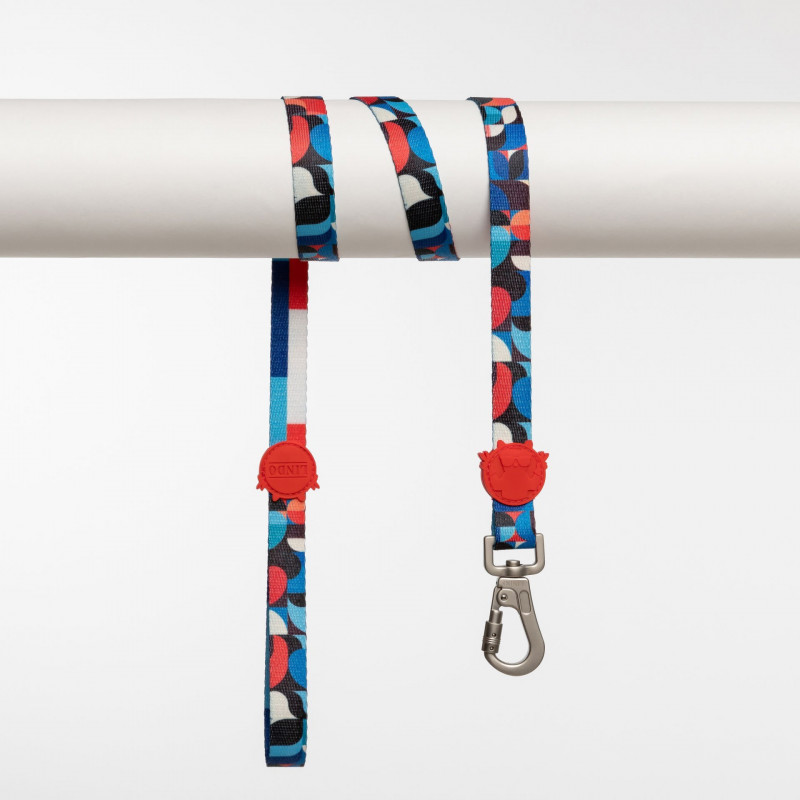 Lindo Dogs Red Line Köpek Gezdirme Kayışı Kırmızı/Mavi Large