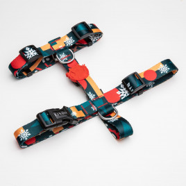 Reindeer H Tipi Köpek Göğüs Tasması Kırmızı/Yeşil Small