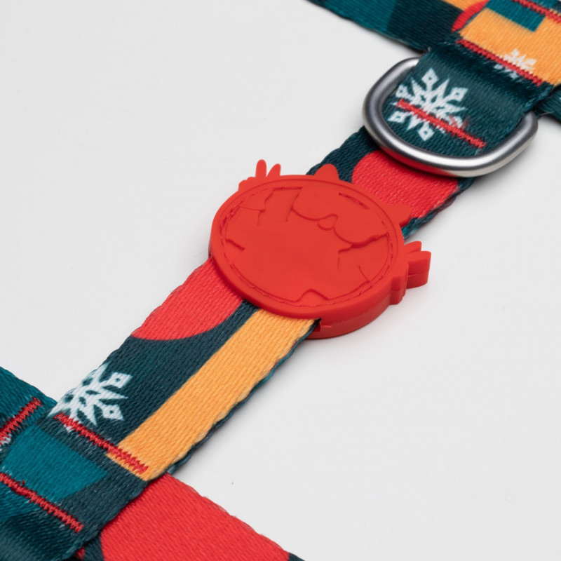 Lindo Dogs Reindeer H Tipi Köpek Göğüs Tasması Kırmızı/Yeşil Small