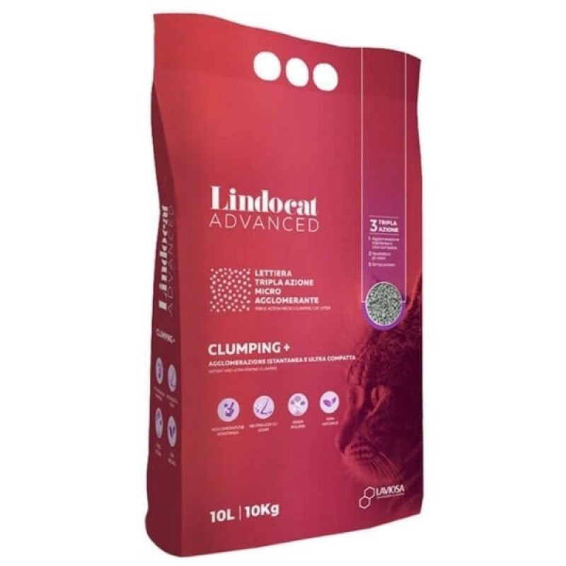 Lindocat Advanced 10 Lt Ekstra Güçlü Topaklanan Kokusuz Gri Kedi Kumu 