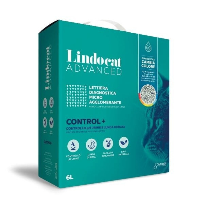 Lindocat Advanced Control 6 Lt PH Kontrol Hastalık Teşhis Eden Topaklanan Kedi Kumu 