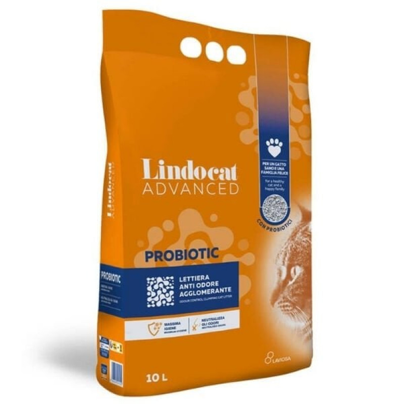 Lindocat Advanced Probiotic 10 Lt Kötü Bakterileri Önleyici Topaklanan Kedi Kumu 