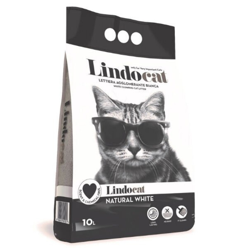 Lindocat Natural 10 Lt Kalın Taneli Kokusuz Topaklanan Kedi Kumu 