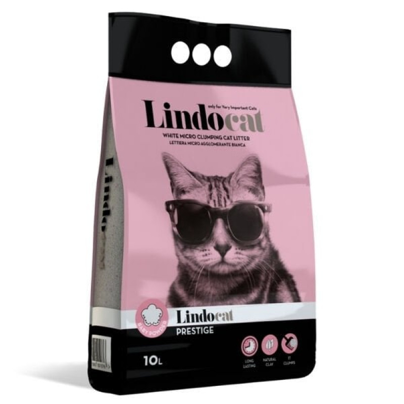 Lindocat Prestige 10 Lt Bebek Pudralı İnce Taneli Kedi Kumu