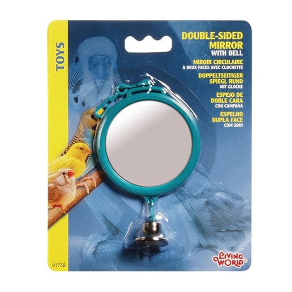 Living World 7 Cm Çift Taraflı Ayna Yeşil | Kuş Aynası