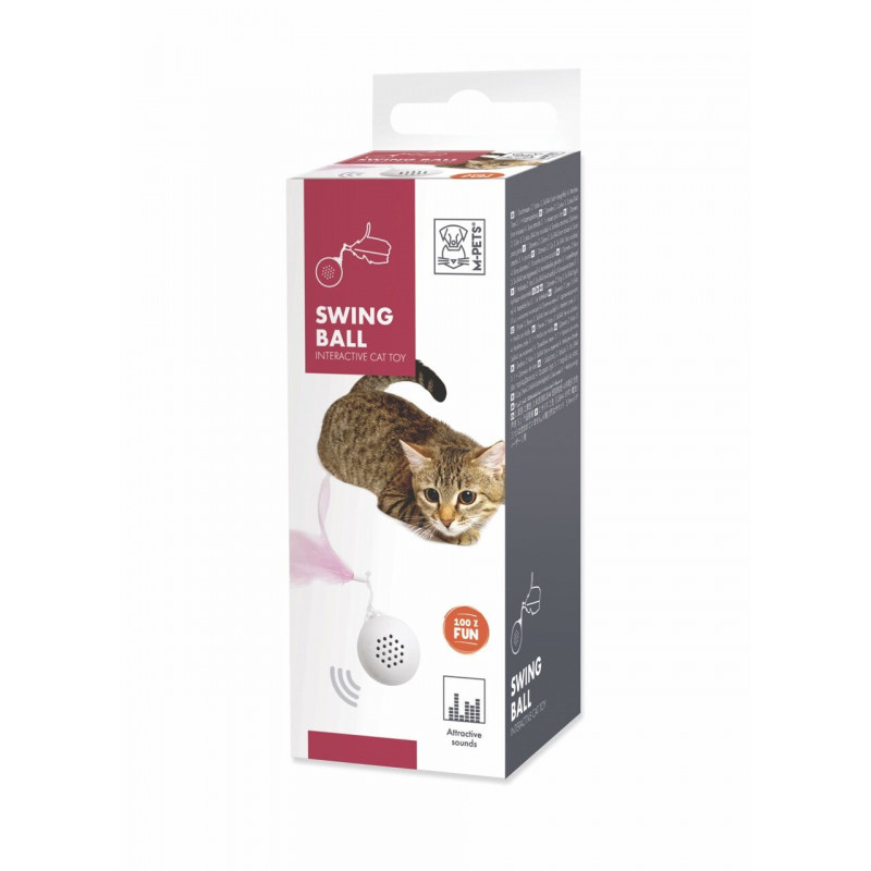 M-Pets 4 Cm İnteraktif Top Kedi Oyuncağı Beyaz