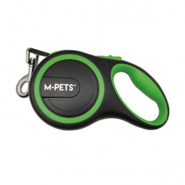 M-Pets 5 Mt Liberty Otomatik Şerit Gezdirme Kayışı M Yeşil | Köpek Gezdirme Tasması