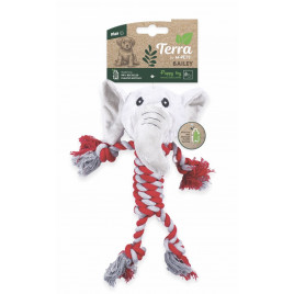 M-Pets Bailey Fil Peluş Köpek Oyuncağı 33x26x10 Cm Beyaz/Kırmızı