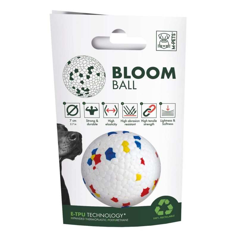 M-Pets Bloom Ball Parçalanmaz Top Köpek Oyuncağı 7 Cm Renkli