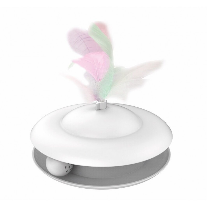 M-Pets Capella Tüylü İnteraktif Kedi Oyuncağı 11.5 Cm Beyaz