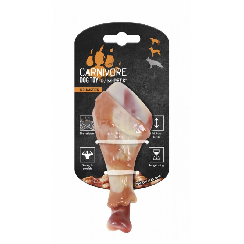 M-Pets Carnivore But Şeklinde Pastırma Aromalı Kauçuk Köpek Oyuncağı 12.4x6.1x3.5 Cm Turuncu