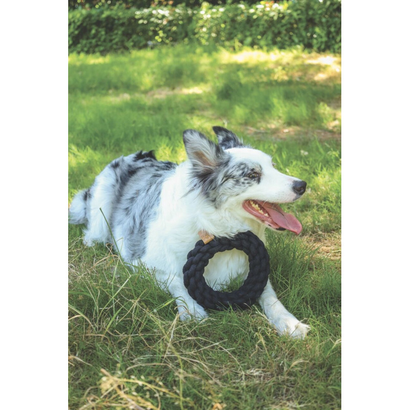 M-Pets Coto 18 Cm Örgü Halka Köpek Oyuncağı Siyah