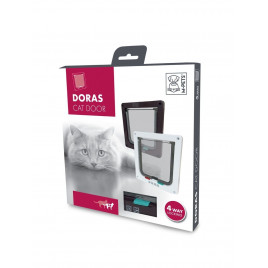 M-Pets Doras Kedi Kapısı 4 Yönlü Kahverengi 19.7x19 Cm