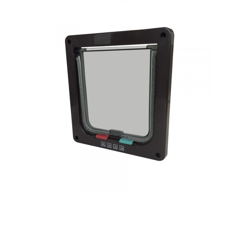 M-Pets Doras Kedi Kapısı 4 Yönlü Kahverengi 19.7x19 Cm