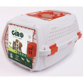M-Pets Eco Giro Carrier Kedi ve Küçük Irk Köpek Taşıma Çantası 51.6x32.7x29.6 Cm Beyaz/Turuncu Medium