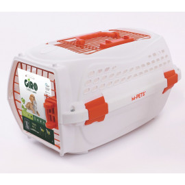 M-Pets Eco Giro Carrier Kedi ve Küçük Irk Köpek Taşıma Çantası 51.6x32.7x29.6 Cm Beyaz/Turuncu Small