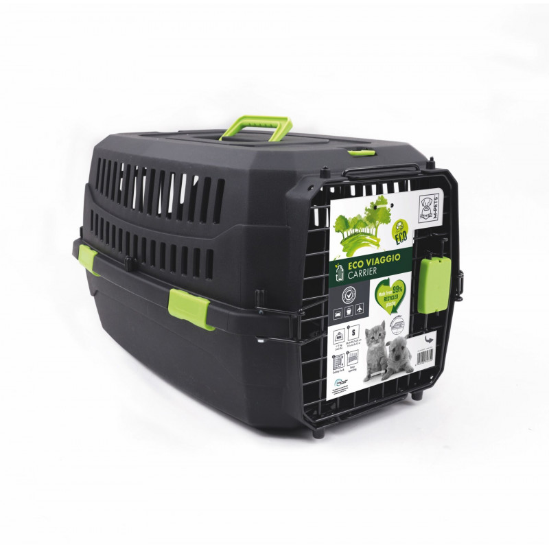 M-Pets Eco Viaggio Carrier Lata Kedi ve Küçük Irk Köpek Taşıma Çantası 58.4x38.7x33 Cm Siyah Small