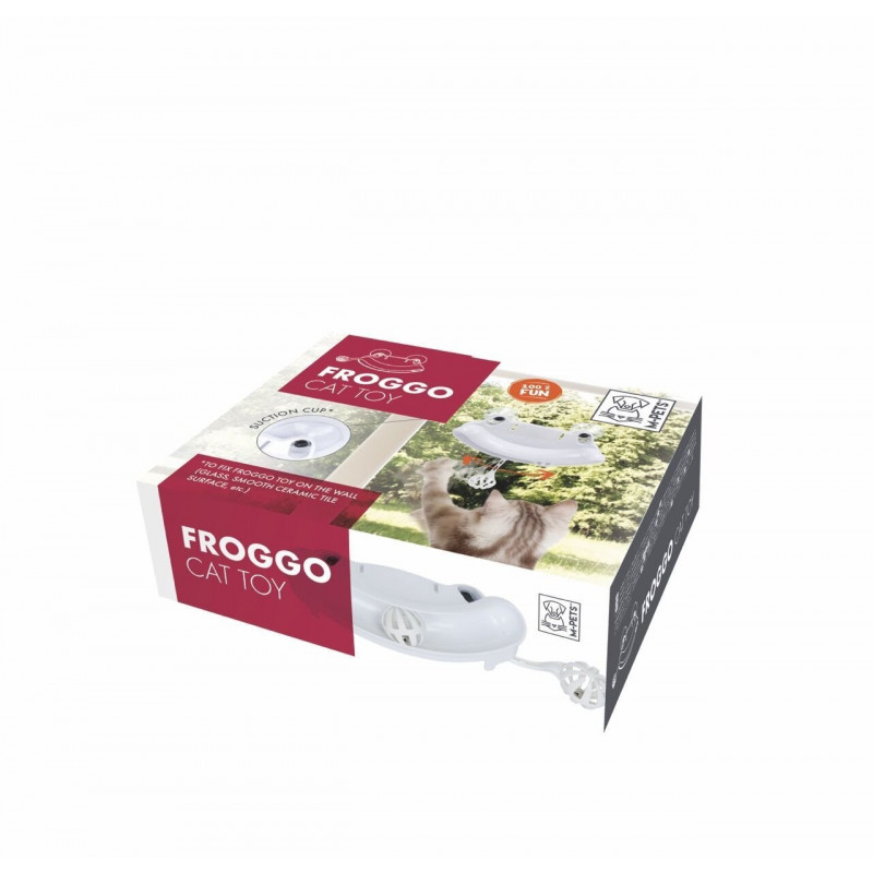 M-Pets Froggo İnteraktif Kurbağa Kedi Oyuncağı 17x18.5x6 Cm Beyaz