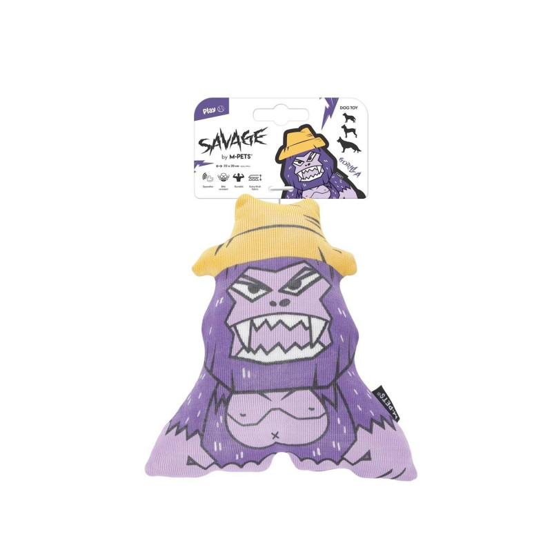 M-Pets Goril Köpek Oyuncağı 22x20 Cm Mor