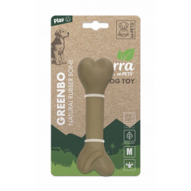 M-Pets Greenbo Natural Kemik Kauçuk Köpek Oyuncağı 15x4.5x3.5 Cm Medium Krem