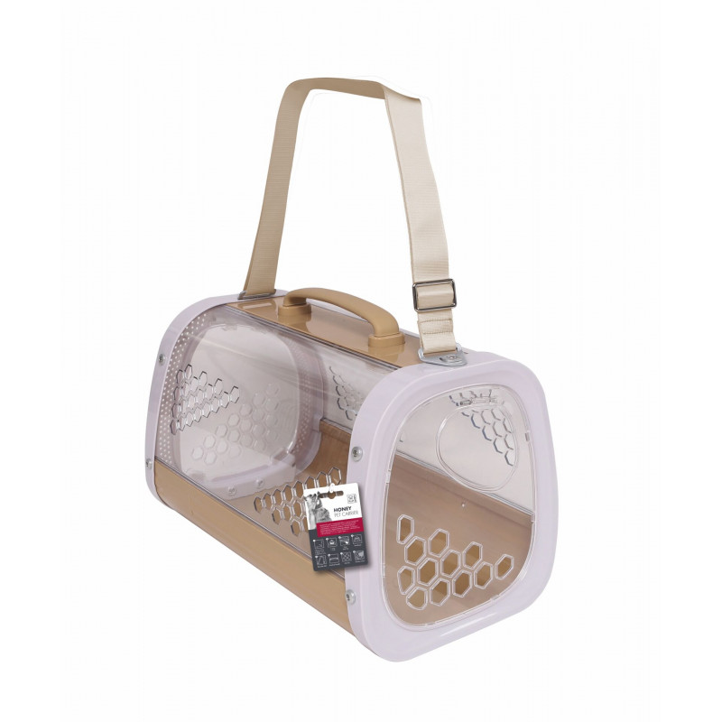 M-Pets Honey Kedi ve Küçük Irk Köpekler için Taşıma Çantası 59.1x38.1x35.4 Cm Kahverengi