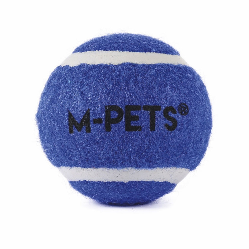 M-Pets Hop Tenis Topu Köpek Oyuncağı 6.4 Cm 3 Adet Mavi