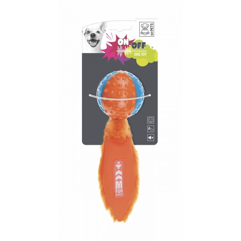 M-Pets Meteor Sesli Kauçuk Köpek Oyuncağı 25 Cm Mavi/Turuncu