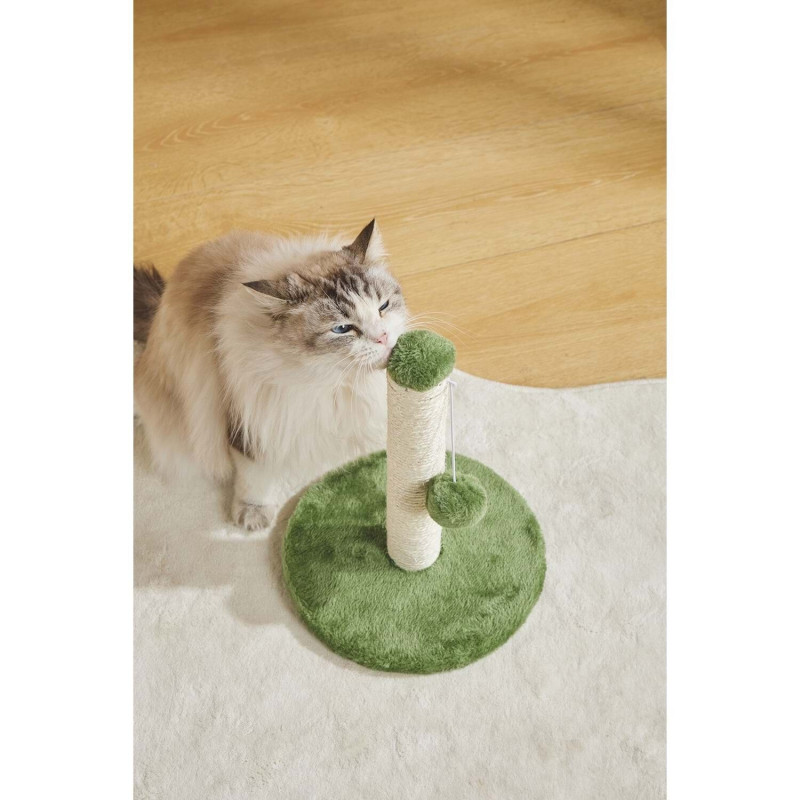 M-Pets My First Ponponlu Kedi Tırmalama Tahtası 24x24x30 Cm Yeşil