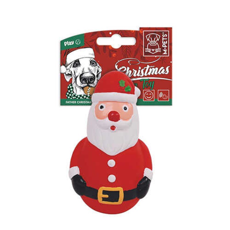 M-Pets Noel Baba Köpek Oyuncağı 7,5x7x12 Cm