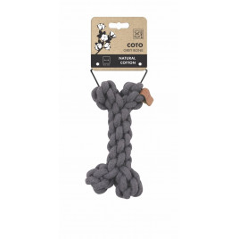 M-Pets Örgü 19 Cm Kemik Şeklinde Peluş Kedi ve Köpek Oyuncağı Gri