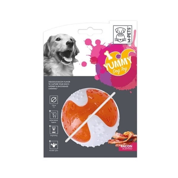 M-Pets Pastırma Kokulu Kauçuk Top | Köpek Top Oyuncak