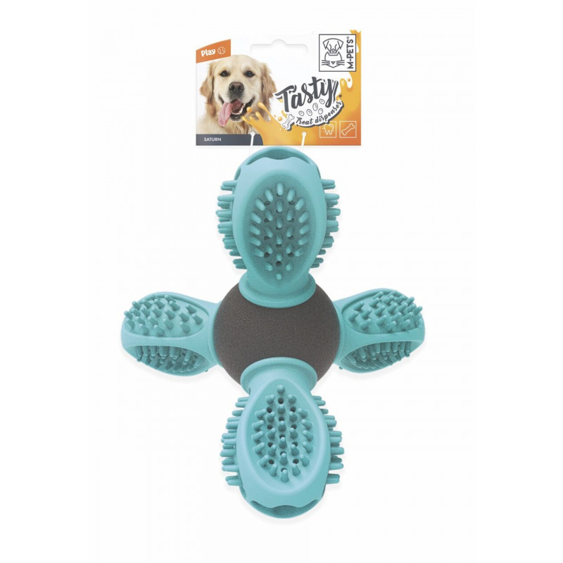 M-Pets Saturn Kauçuk Ödül Hazneli Köpek Oyuncağı 14x13x12 Cm Mavi