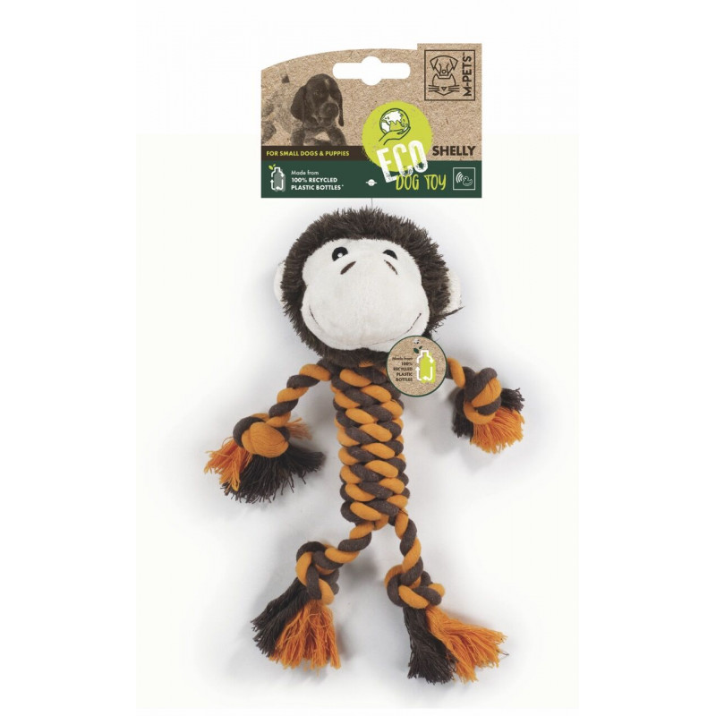 M-Pets Shelly Maymun Şeklinde Peluş Kedi ve Köpek Oyuncağı 33x26x10 Cm