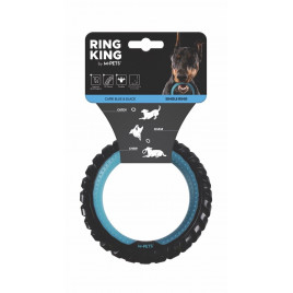 M-Pets Single Ring King Köpek Oyuncağı 12.7x12.7x2.2 Cm Mavi/Siyah