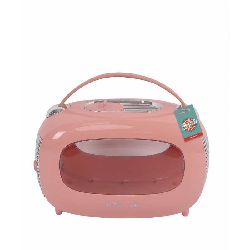 M-Pets Sixties Classic Kedi ve Küçük Irk Köpek Taşıma Çantası 48x29x30 Cm Pembe