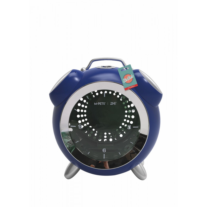 M-Pets Sixties Saat Şeklinde Kedi ve Küçük Irk Köpek Taşıma Çantası 40x44x26 Cm Mavi