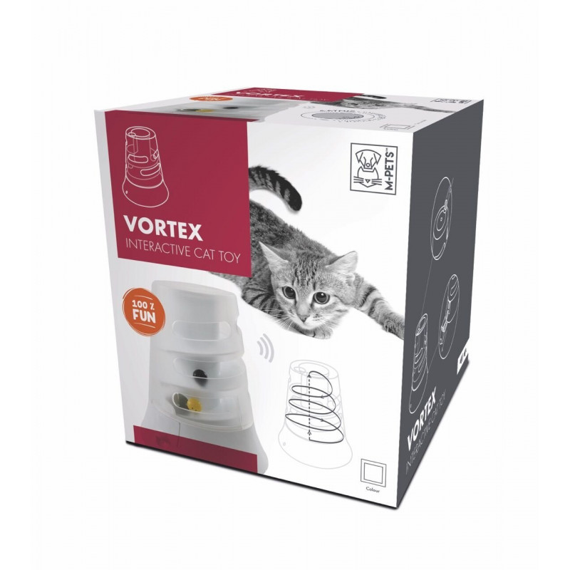 M-Pets Vortex İnteraktif Kedi Oyuncağı 22x19.7 Cm Beyaz