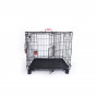 M-Pets Voyager Tekerlekli İki Kapılı Kedi ve Köpek Kafesi 61x46x48 Cm Siyah Small