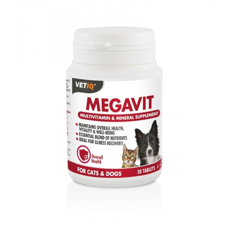 MC 30 Tablet VetIQ Megavit Kedi ve Köpekler İçin Multivitamin | Kedi Vitamini MC 30 Tablet VetIQ Megavit Kedi ve Köpekler İçin Multivitamin | Kedi Vitamini