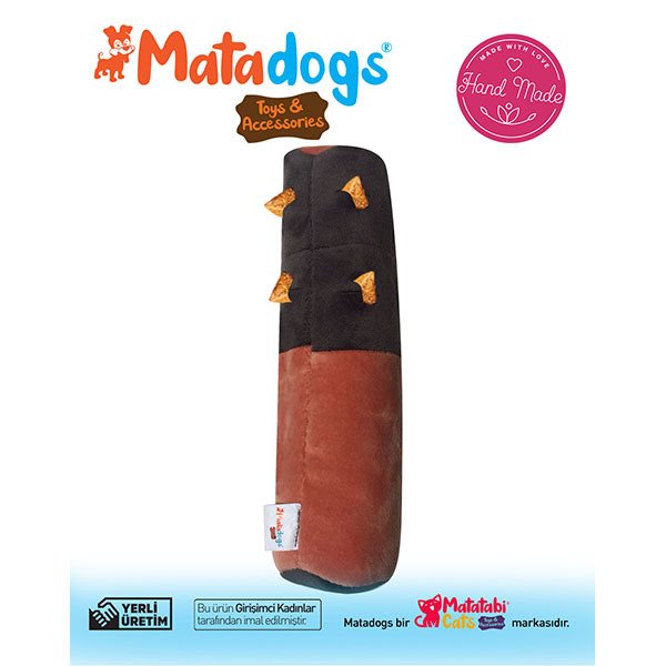 Mata Dogs 22 Cm Rulo Şekilli Oyuncak | Kumaş Ve Peluş Köpek Oyuncağı