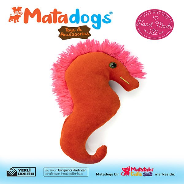 Mata Dogs 26 Cm Soi Deniz Atı Oyuncağı Turuncu | Kumaş Ve Peluş Köpek Oyuncağı