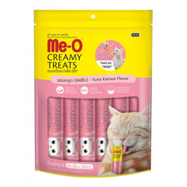 Me-o 20x15 Gr Creamy Çizgili Orkinos Balığı | Kedi Sıvı Ödül Maması
